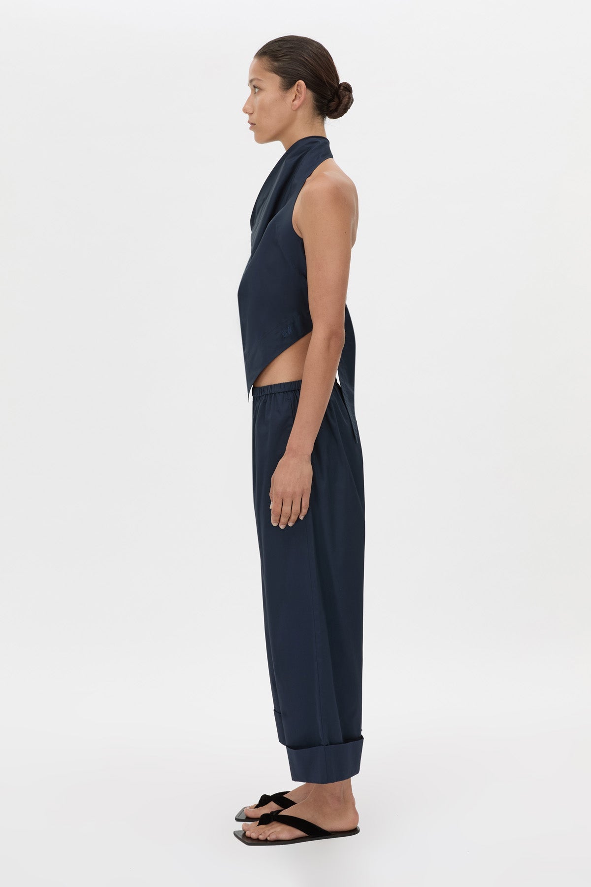 Onesto Cowl Neck Backless Top