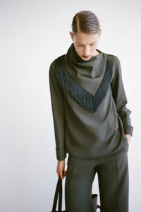 Una Drape Collar Shirt