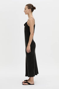Allegro Satin Bias Midi Dress