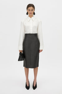 Alpine Textured Midi Skirt