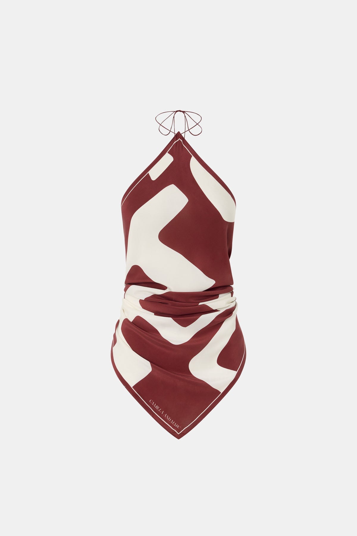 Ghost view CAMILLA AND MARC Alva Scarf Top in Alva Print in 100% silk.
