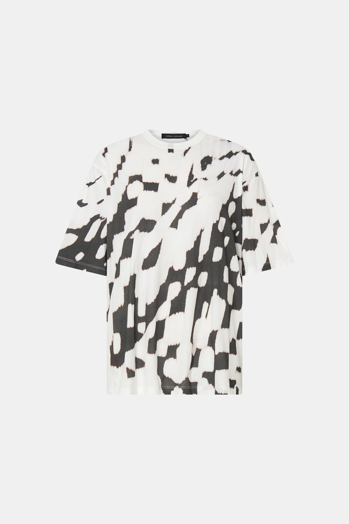 Ghost view CAMILLA AND MARC Asper Print Tee in Soft White with oversized short‑sleeve silhouette and printed artwork. 