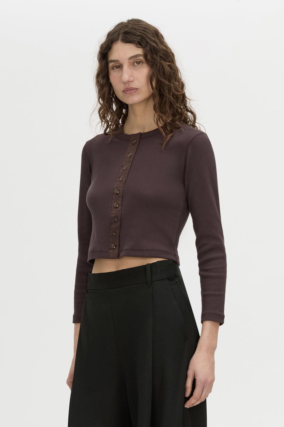 Aubrey Long Sleeve Rib Top
