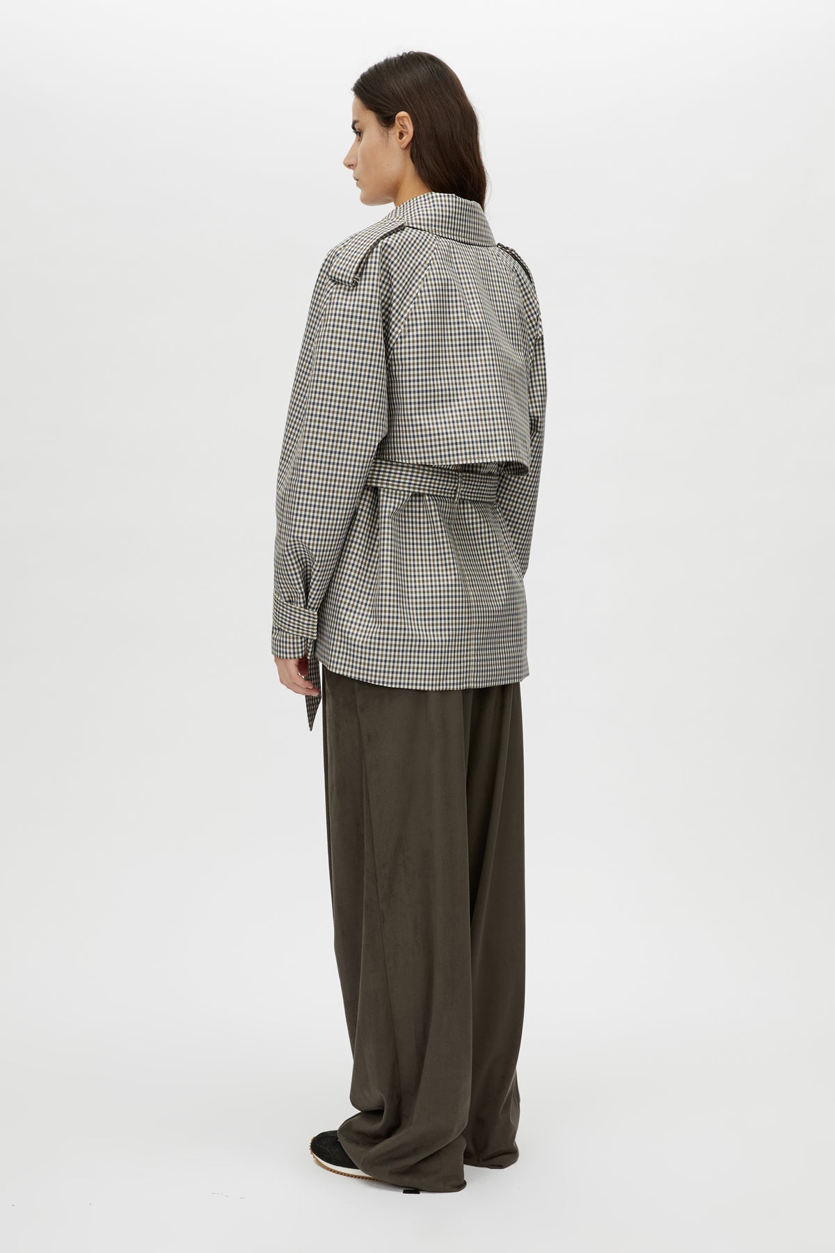 Burdock Check Trench Jacket