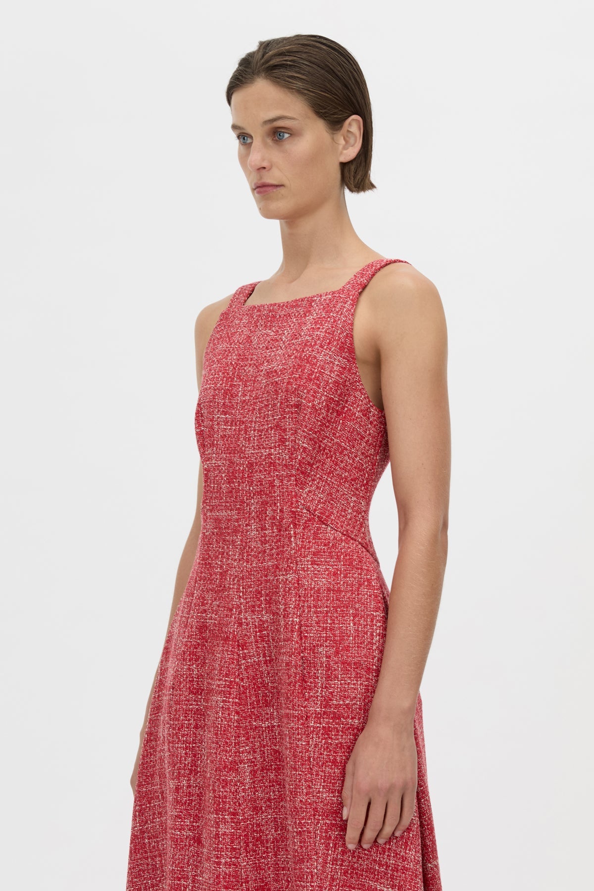 Carmine Scoop Back Midi Dress