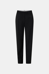 Ghost view CAMILLA AND MARC Chiaro Slim-Fit Pant in black with low‑waisted, tailored waistband.