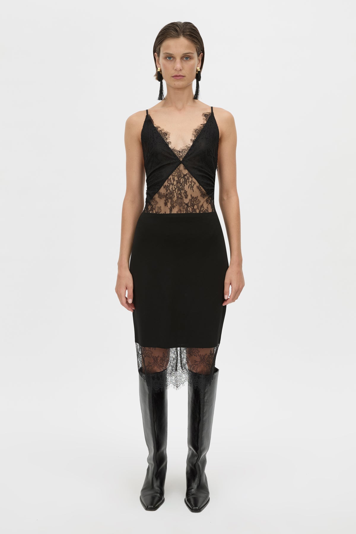 Cora V Neck Lace Bodysuit