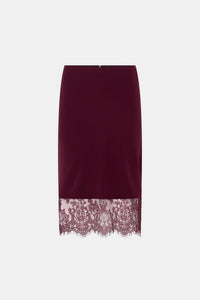 Cora Lace Trim Pencil Skirt