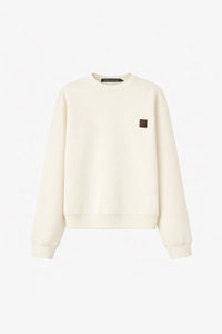 Ghost view CAMILLA AND MARC Idris Tracksuit Top in Ecru with folded rib crew neckline.