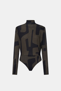 Eidra Printed Long Sleeve Bodysuit