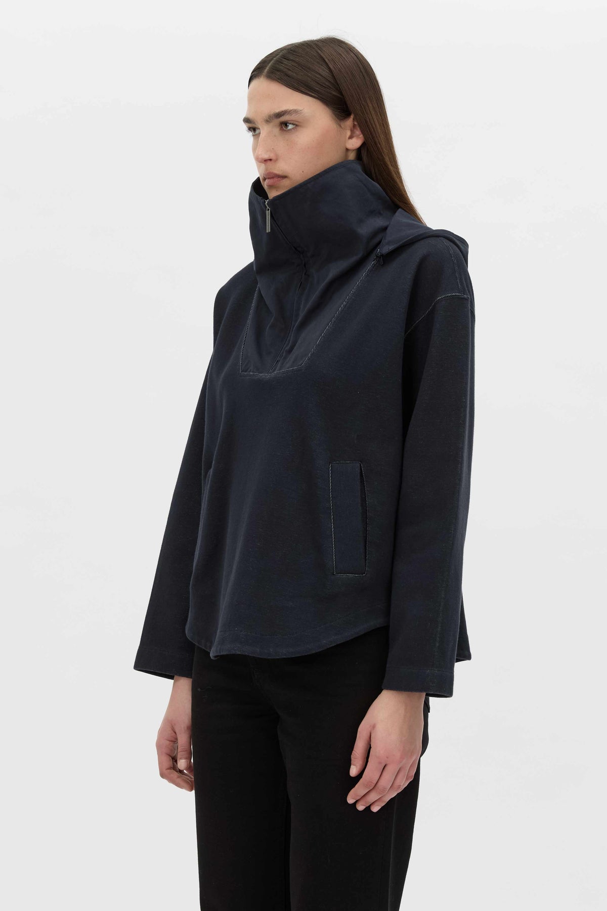 Eira Heavy Jersey Hooded Pullover