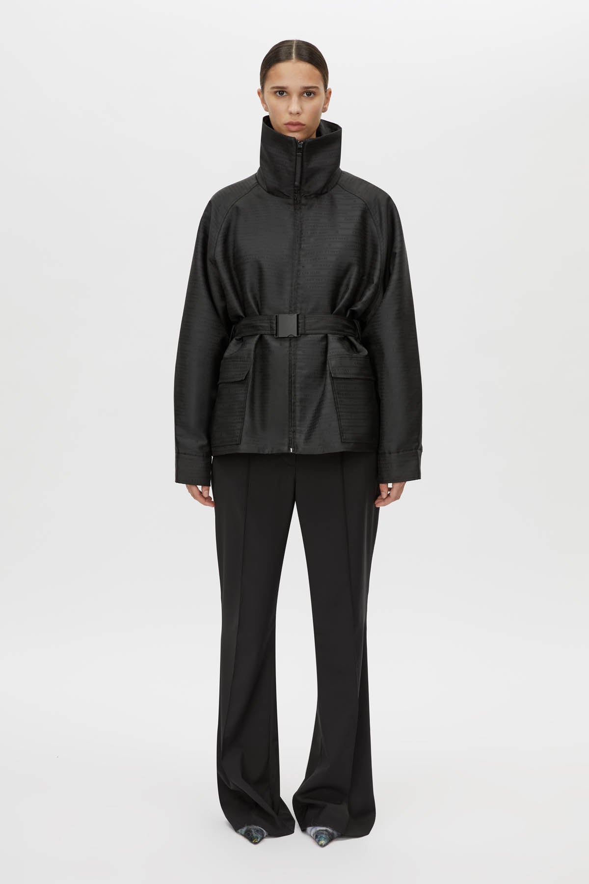 Escher Logo Jacquard Puffer Jacket