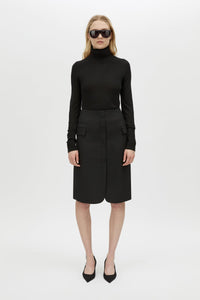 Floret Tailored Midi Skirt