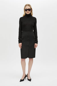 Floret Tailored Midi Skirt