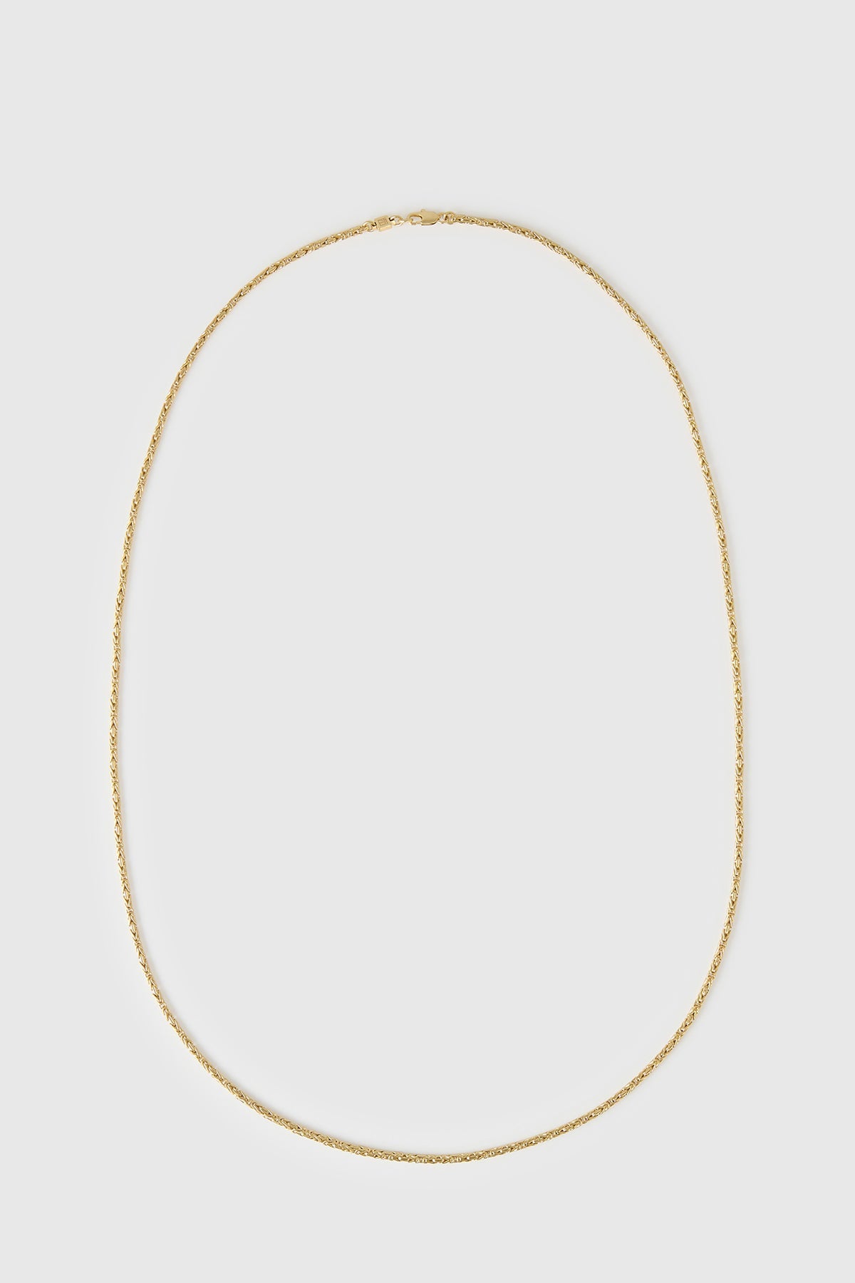 Front view CAMILLA AND MARC Logan Necklace finished 18k gold plating.