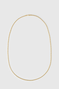 Front view CAMILLA AND MARC Logan Necklace finished 18k gold plating.