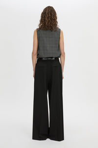 Lourdes Check Shell Top