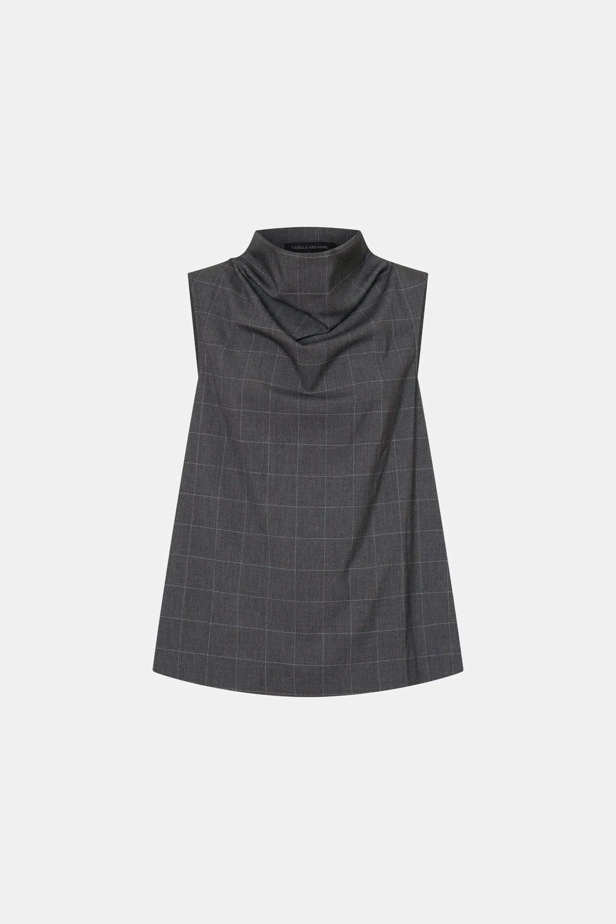 Lourdes Check Shell Top