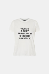 Ghost view CAMILLA AND MARC Lucinda graphic tee in soft white.