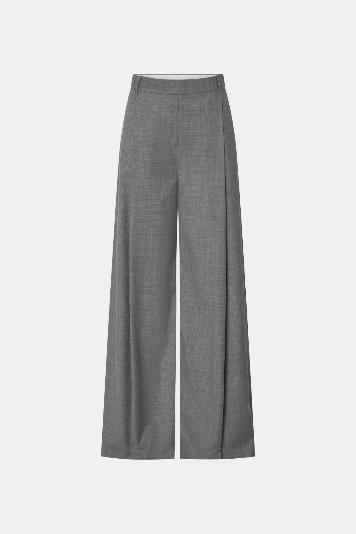 Ghost view CAMILLA AND MARC Meyer Wide Leg Pant in Charcoal Grey with front pleats.