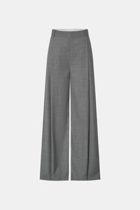 Ghost view CAMILLA AND MARC Meyer Wide Leg Pant in Charcoal Grey with front pleats.