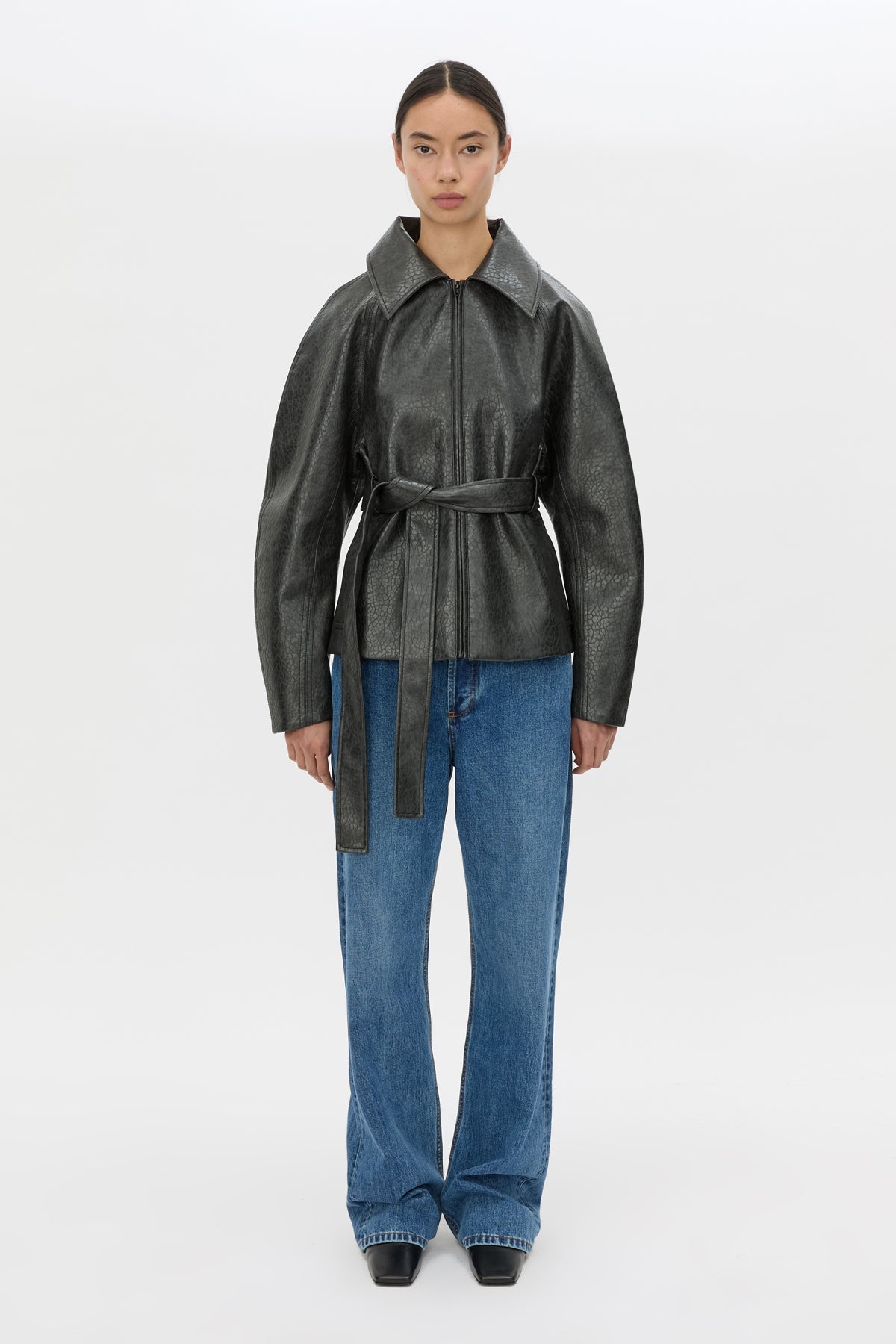 Oreno Croc Belted Jacket