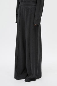 Cropped View CAMILLA AND MARC Pace Track Pant in charcoal grey with elasticated waist and wide-leg.