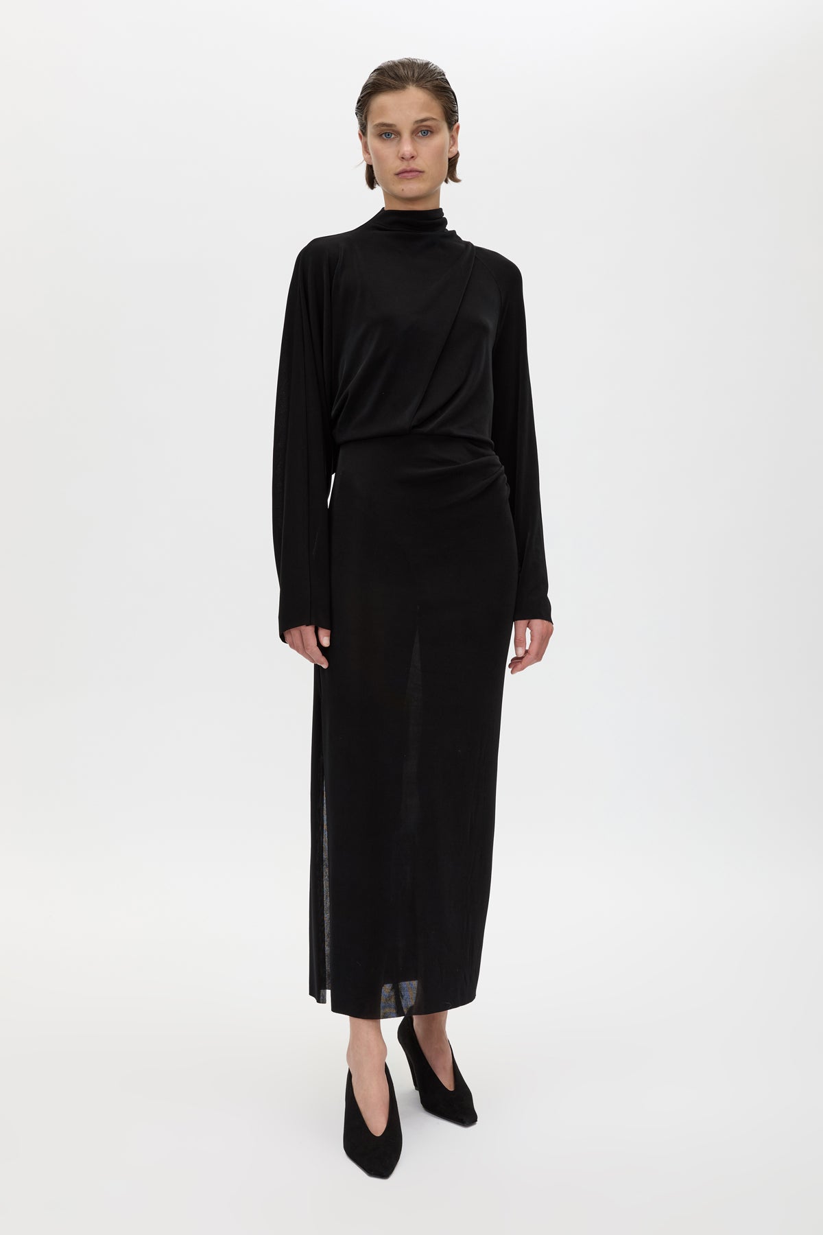 camilla and marc formal dresses Tove Satin Maxi Dress in Chocolate Brown