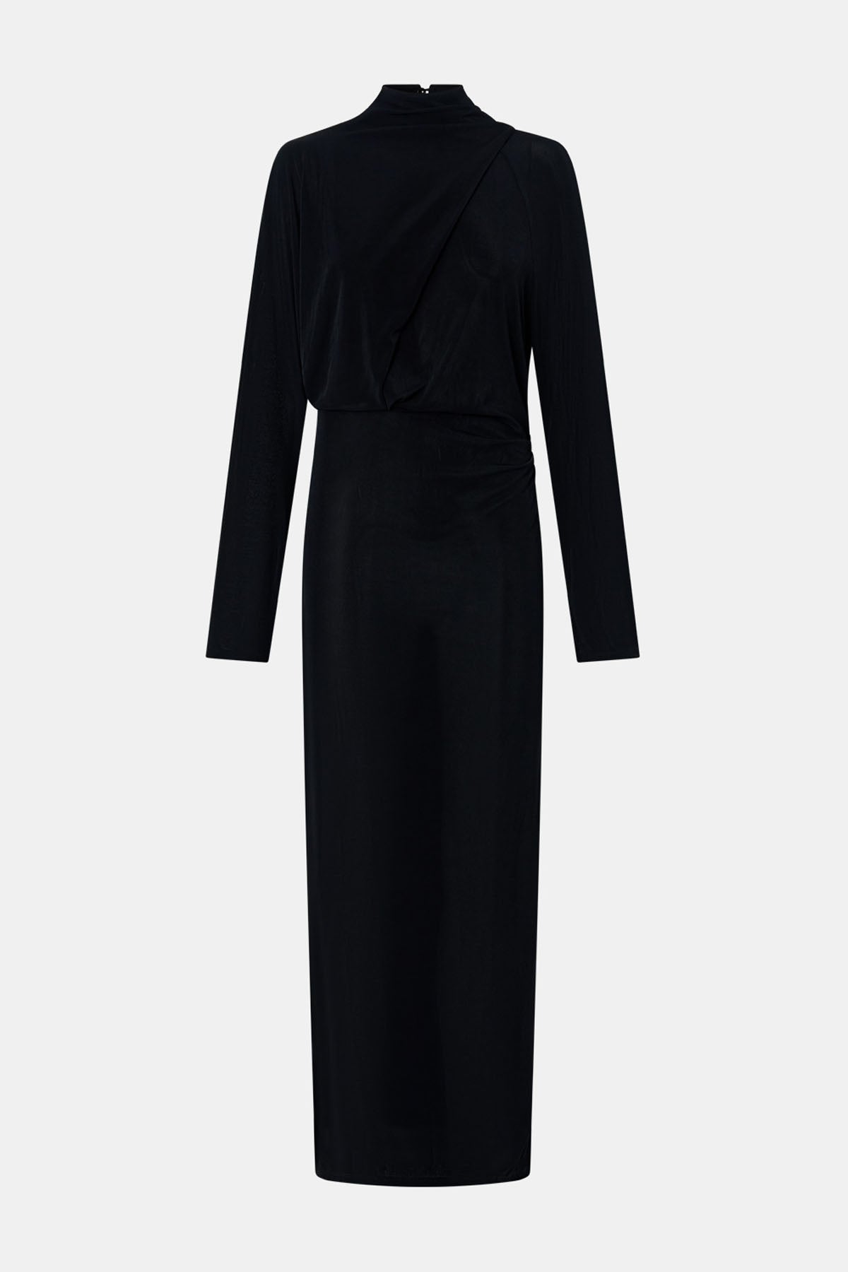 camilla long sleeve wrap dress TH&TH Camilla Long Sleeve Velvet Bridesmaid Dress In Forest Green