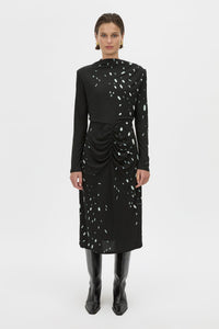 Skyward Long Sleeve Printed Dress
