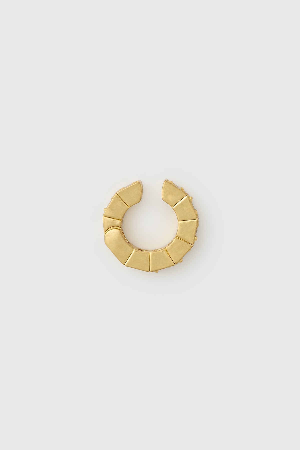Side view CAMILLA AND MARC Sloane Ear Cuff in 18k gold plating.