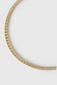 Cropped ghost view CAMILLA AND MARC Sloane Necklace in Gold with 18k gold plating.