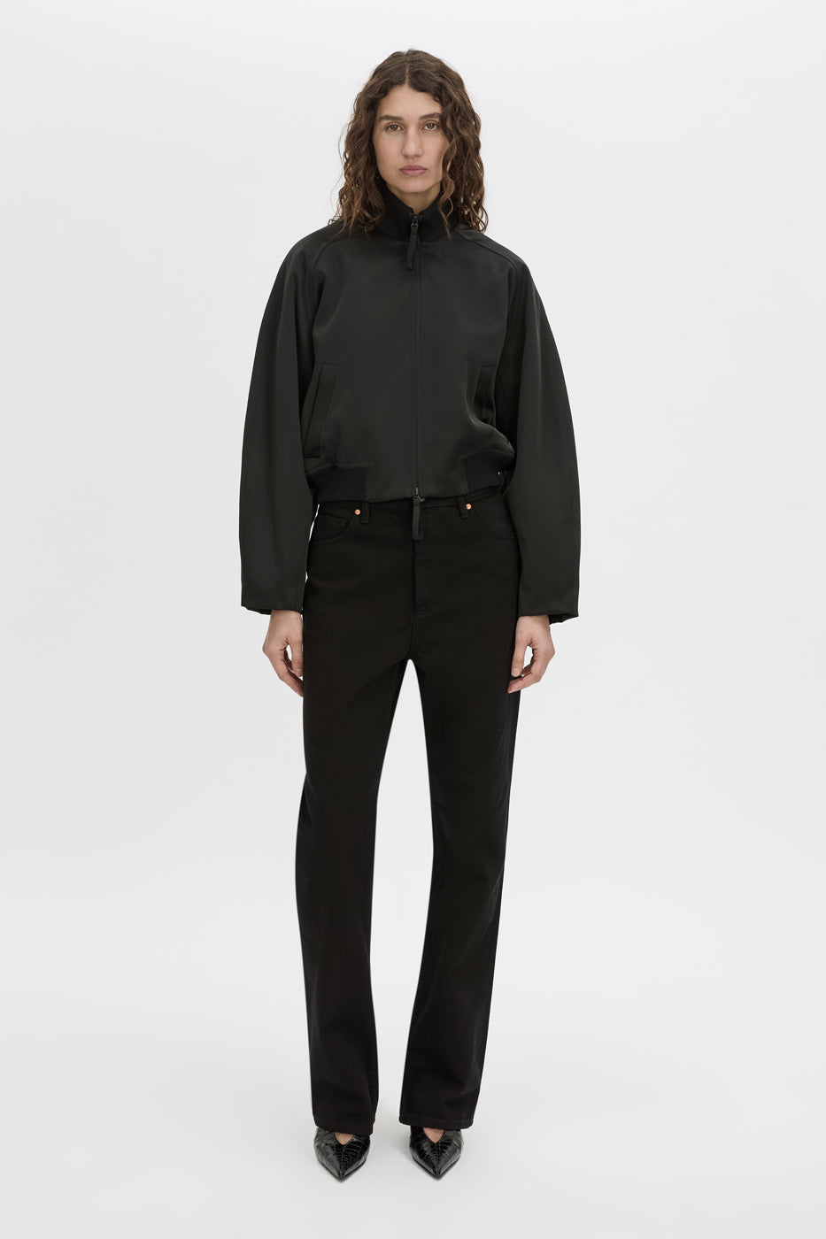 Tamar Satin Bomber Jacket