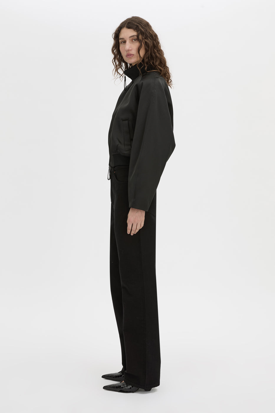 Tamar Satin Bomber Jacket