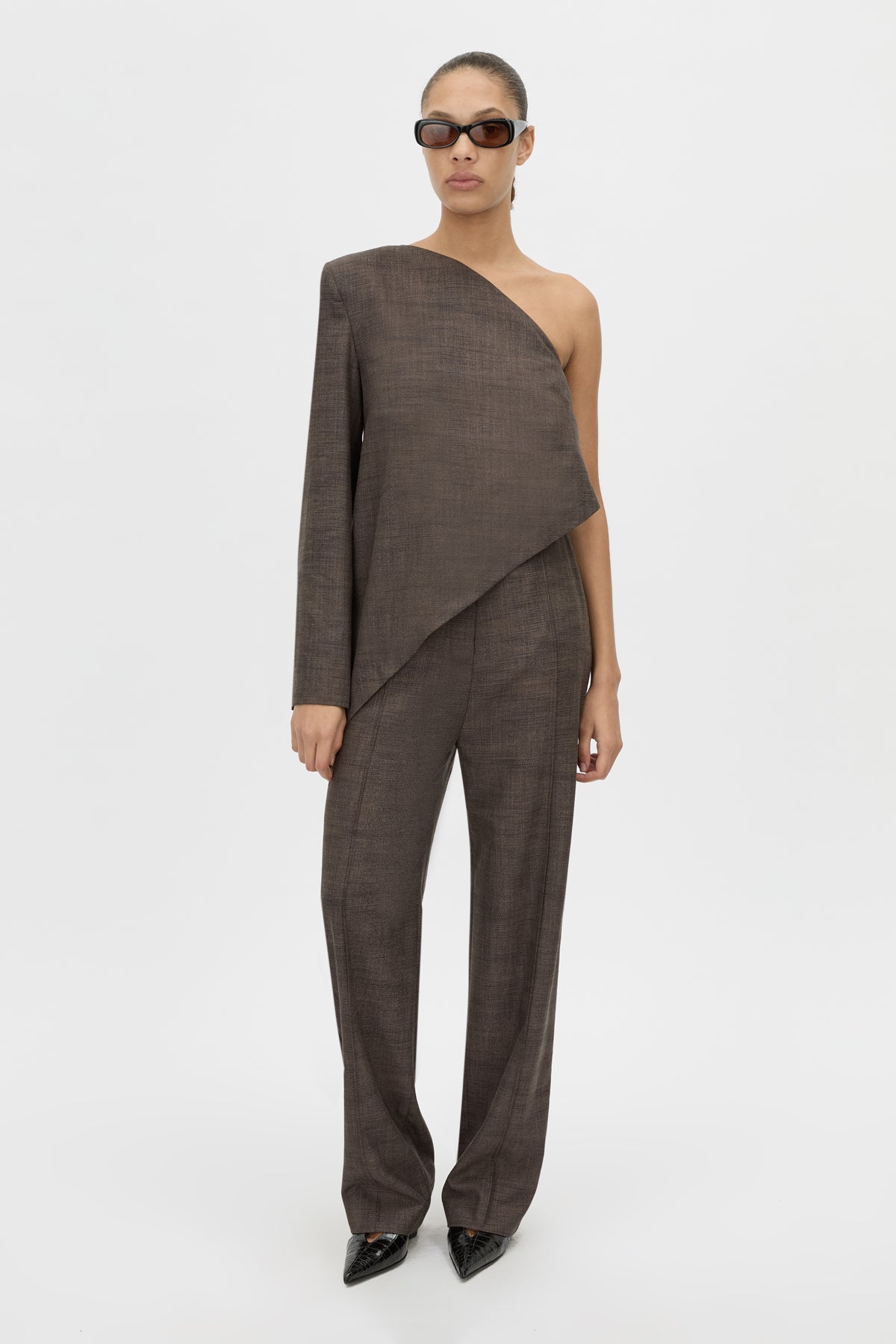Verna Asymmetric Shoulder Top