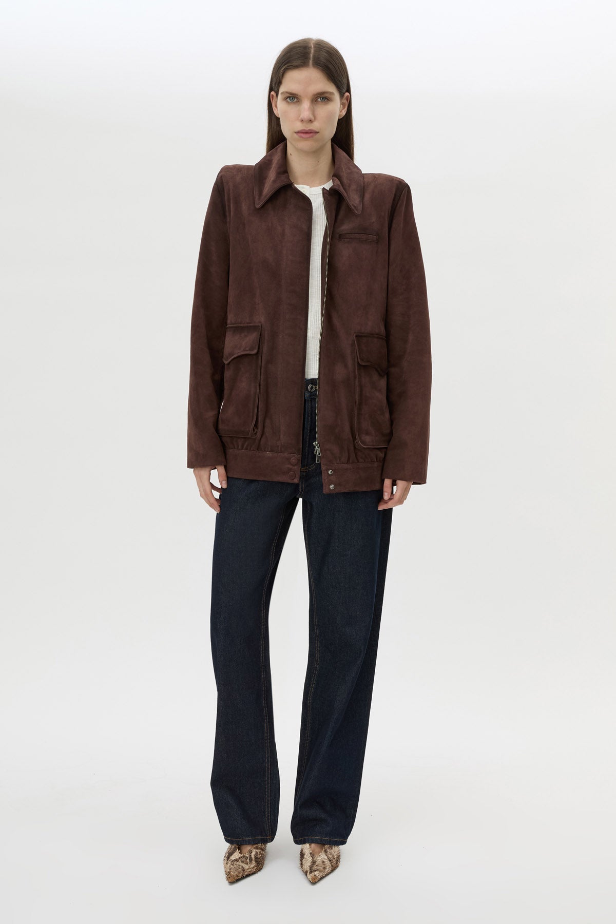 Styled view CAMILLA AND MARC Noa Jean in Indigo Blue with a relaxed fit, classic pockets and topstitched seam detailing.