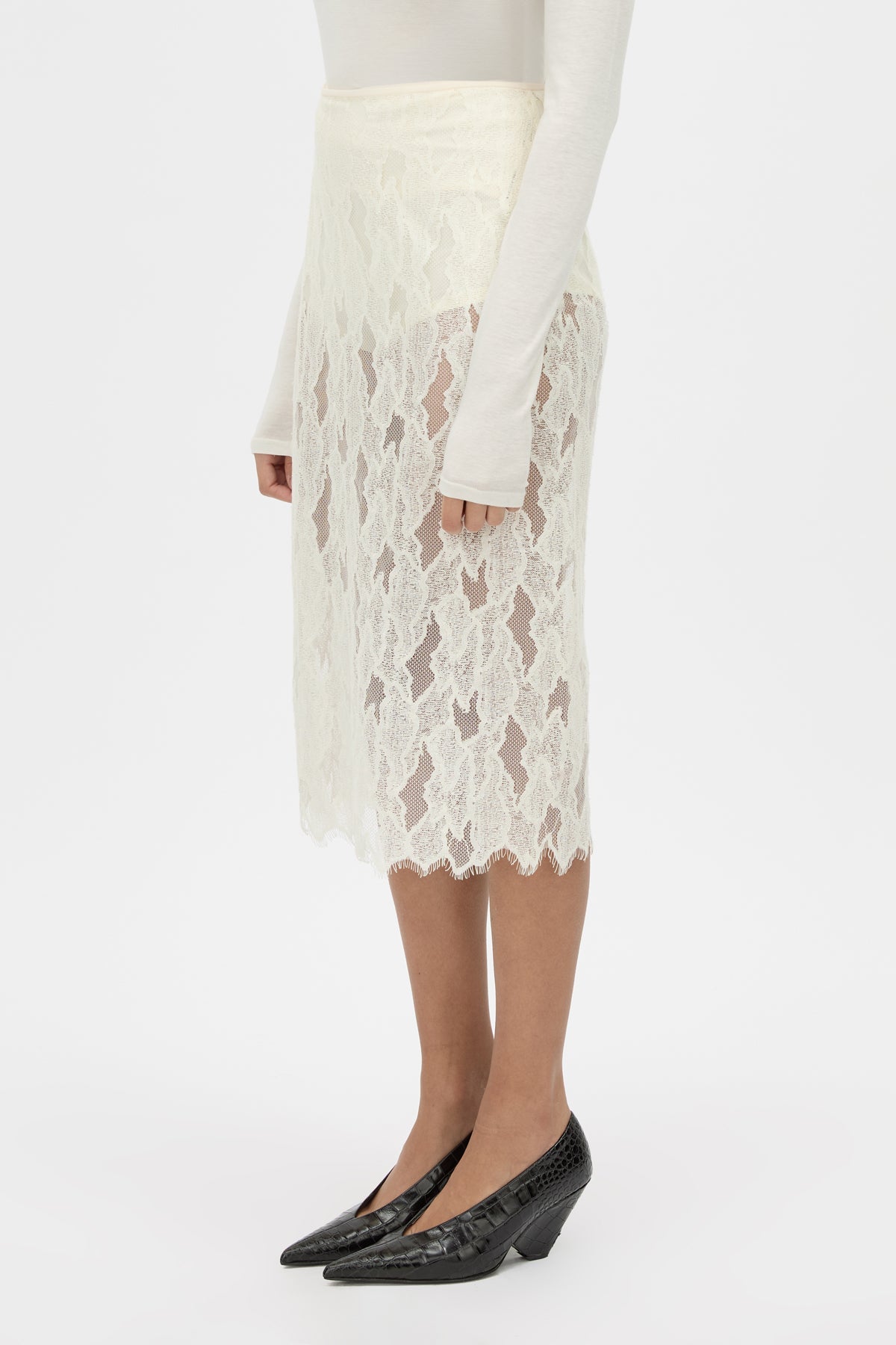Zemira Lace Midi Skirt