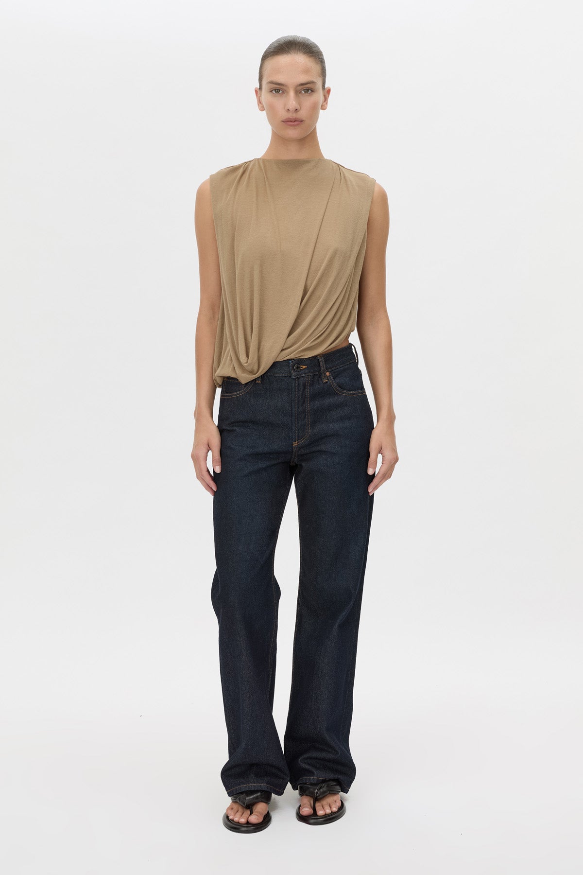 Siona Sleeveless Drape Top