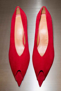 Rhys Suede Peep Toe Pump