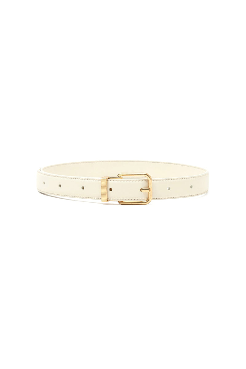 Emersyn Leather Belt in Cream - CAMILLA AND MARC® C&M